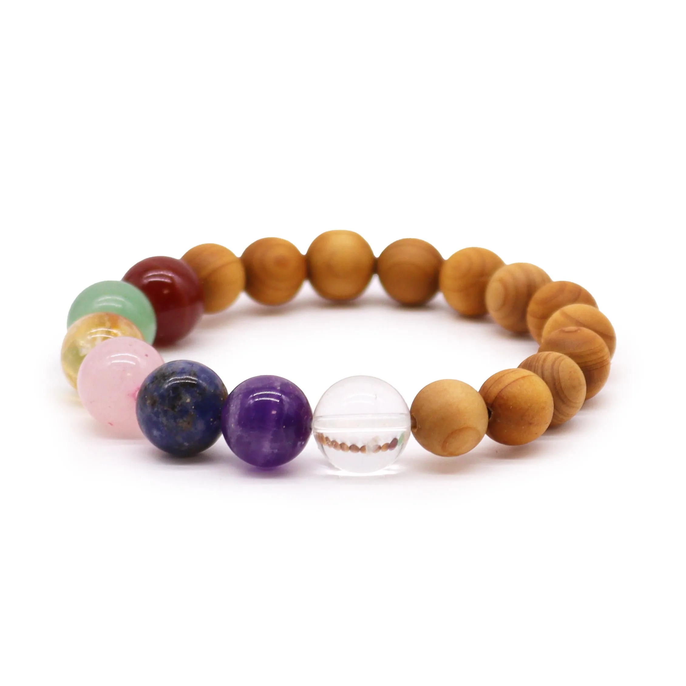 Pulsera de Cedro de los 7 Chakras