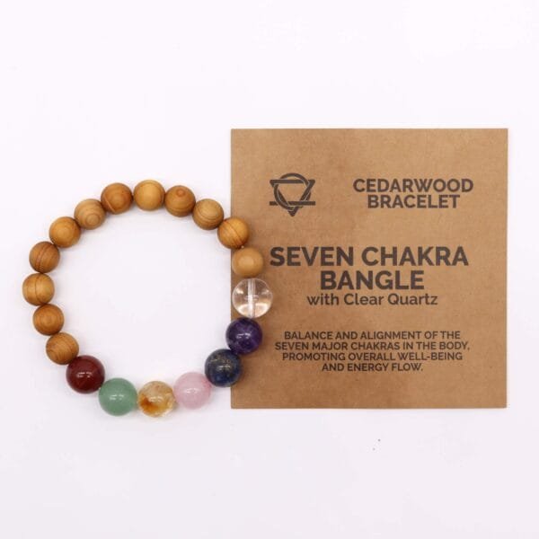 Pulsera de Cedro de los 7 Chakras - Imagen 2