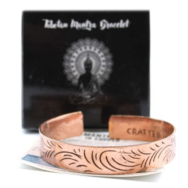 Pulsera Tibetana de Cobre de Remolinos Tribales Anchos - Imagen 3