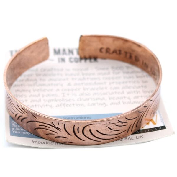 Pulsera Tibetana de Cobre de Remolinos Tribales Anchos - Imagen 2