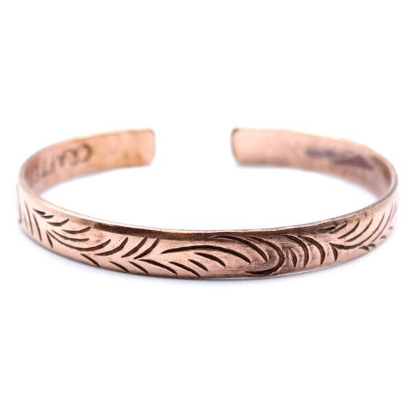 Pulsera Tibetana de Cobre de Remolinos Tribales Delgados