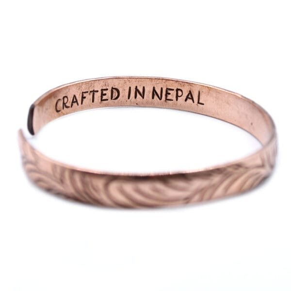 Pulsera Tibetana de Cobre de Remolinos Tribales Delgados - Imagen 2