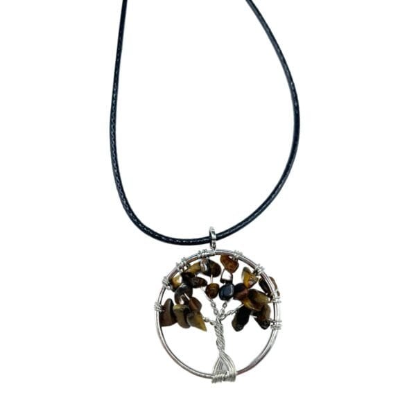 Colgante Árbol de la Vida - Ojo de Tigre - Imagen 3