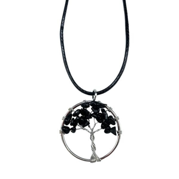 Colgante Árbol de la Vida - Ágata Negra - Imagen 2