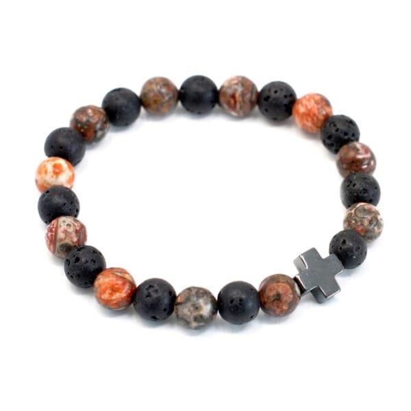 Pulsera de la amistad para la eternidad con cruz en el centro
