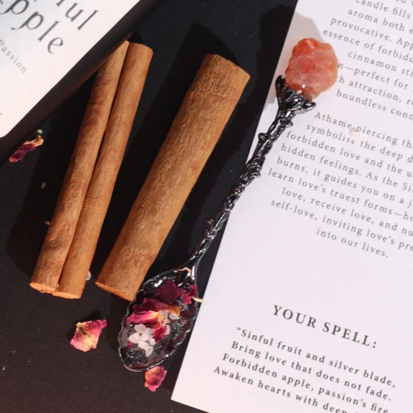 Set de 7 Cucharas de Bruja de Plata de Piedras Preciosas - Imagen 7