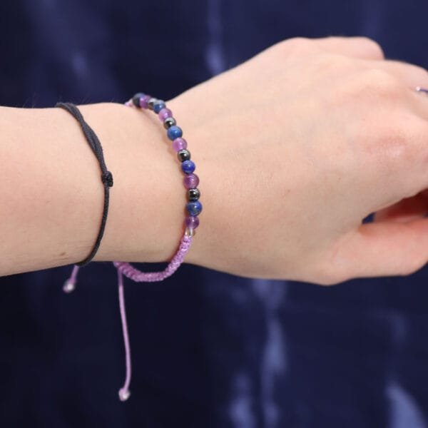 Vela de cristal del zodiaco (Acuario) con pulsera - Imagen 4